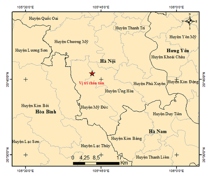 Sáng nay ở Hà Nội có động đất, ai cảm thấy gì không?