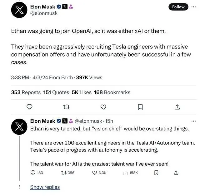 “Cuộc chiến nhân tài AI” ngày càng khốc liệt, Musk phải tăng lương cho kỹ sư AI của Tesla