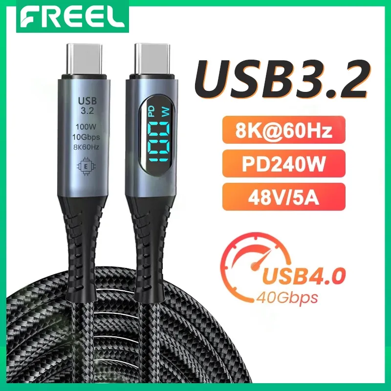 [Lazada Black Friday 2023] Chưa tới 200k đã có cáp USB 4 hỗ trợ sạc tới 240W, truyền dữ liệu tới 40Gbps, còn có cả màn hình hiển thị tốc độ sạc