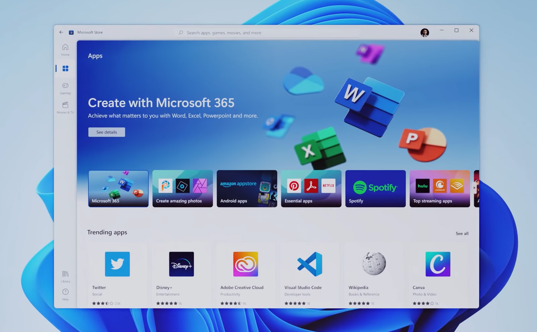 Kho ứng dụng Microsoft Store của Windows 11 cập bến Windows 10