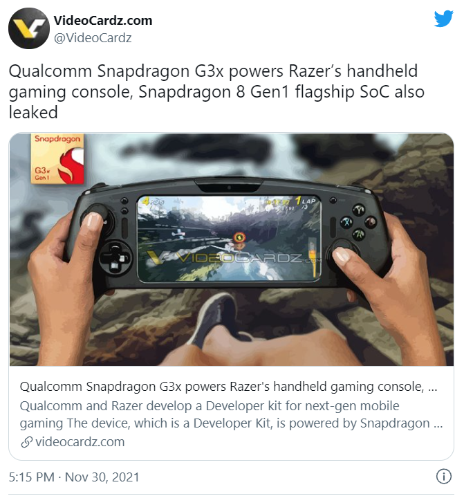 Máy chơi game console của Razer bị rò rỉ, dùng chip Qualcomm