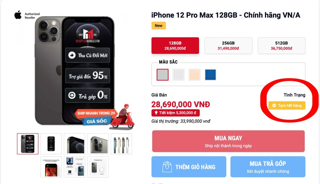 iPhone 12 Pro, Pro Max chính hãng ngừng bán ở Việt Nam