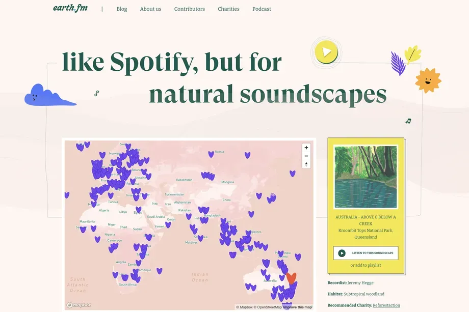 thumbnail - Trang web cho phép bạn lắng nghe âm thanh thiên nhiên từ khắp nơi trên trái đất