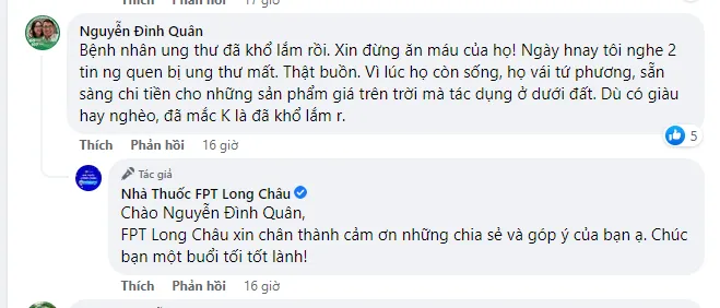 Chỉ vì hai chữ mà Nhà thuốc Long Châu phải xin lỗi. Đó là hai chữ gì? Xin lỗi đủ chưa?