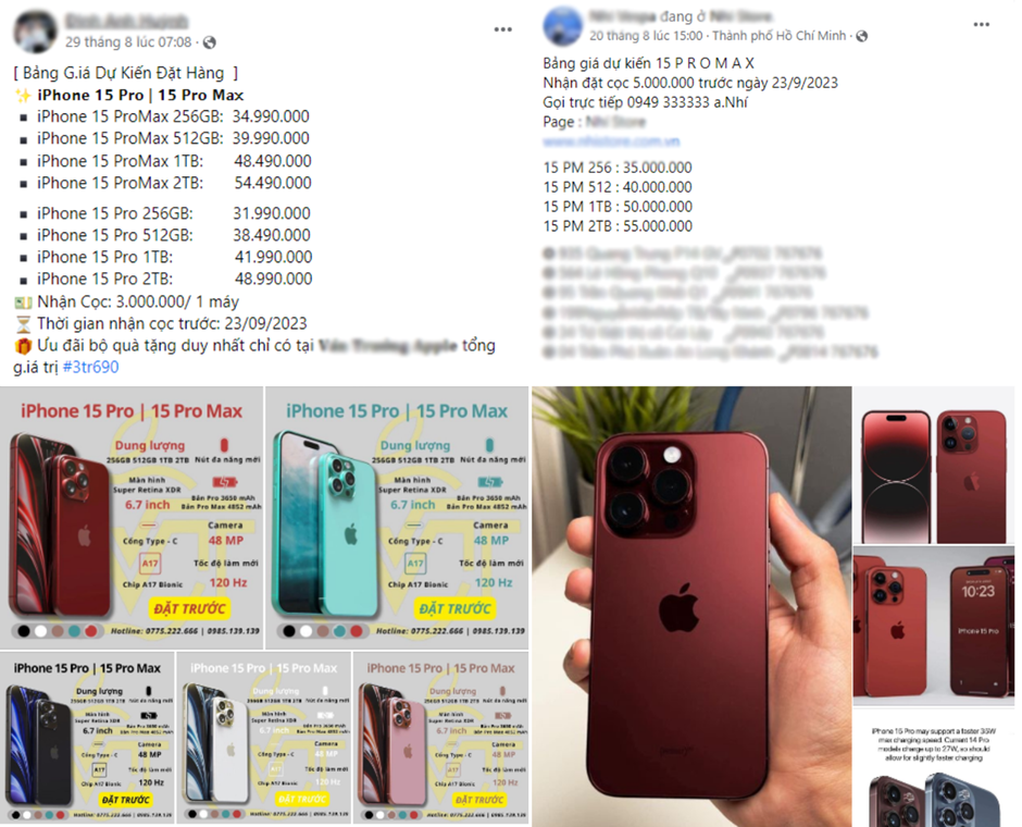 Anh em nên hết sức cẩn trọng trước các thông tin nhận “đặt cọc” iPhone 15