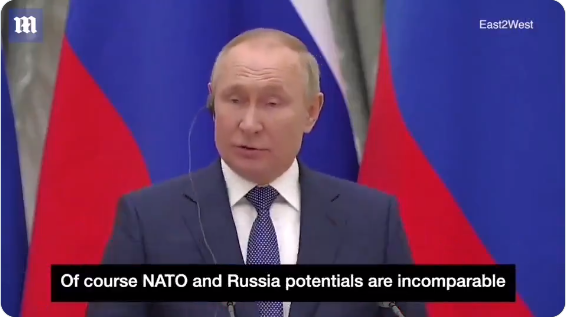 Putin nói rất rõ ràng nếu phương Tây tiến hành thêm Ukraine vào NATO sẽ dẫn đến chiến tranh hạt nhân
