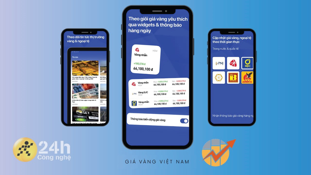 4 ứng dụng theo dõi giá vàng Việt Nam trên điện thoại