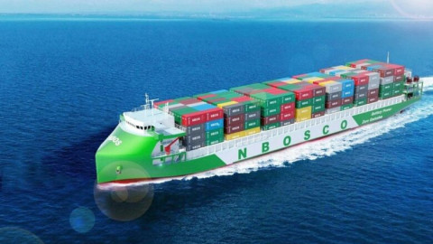 Kinh ngạc khi Trung Quốc khởi công đóng 2 tàu container điện lớn nhất thế giới