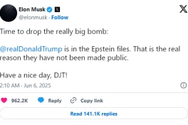 Elon Musk "tung bom" tố Tổng thống Trump có tên trong "Hồ sơ Epstein" liên quan đường dây mại d.â.m trẻ em