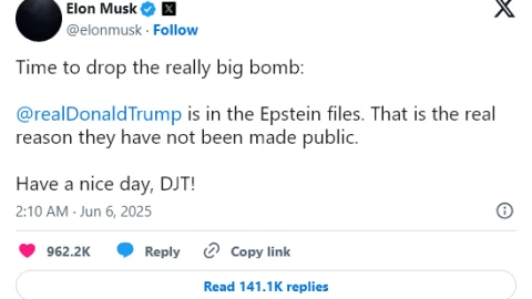 Elon Musk "tung bom" tố Tổng thống Trump có tên trong "Hồ sơ Epstein" liên quan đường dây mại d.â.m trẻ em