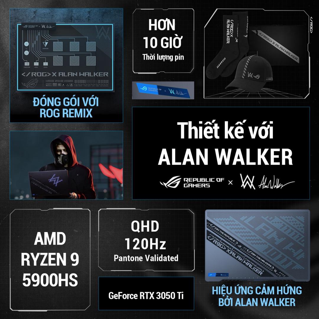 Asus công bố phiên bản đặc biệt ROG Zephyrus G14 Alan Walker, kết hợp giữa công nghệ và âm nhạc