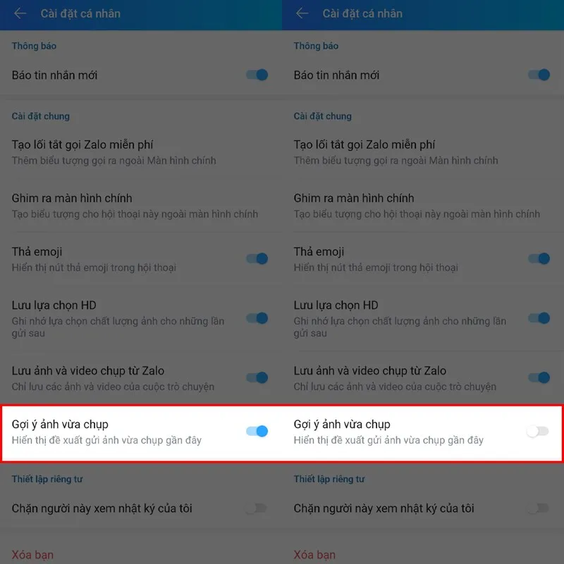 Cách tắt tính năng gợi ý ảnh trên Zalo, không còn lo gửi nhầm ảnh khi trò chuyện nữa