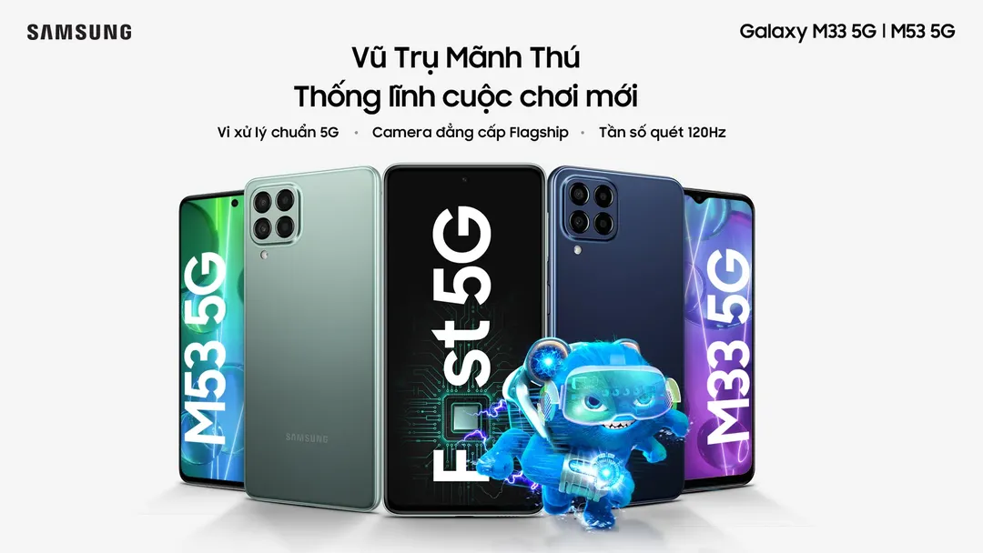 Samsung Galaxy M53 5G lên kệ ở Việt Nam: bản rút gọn của Galaxy A73, có camera 108MP