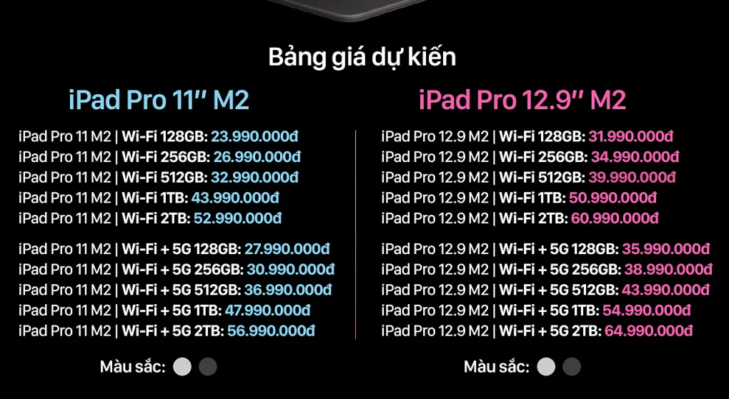 iPad Pro 2022 có giá dự kiến cao nhất 70 triệu đồng