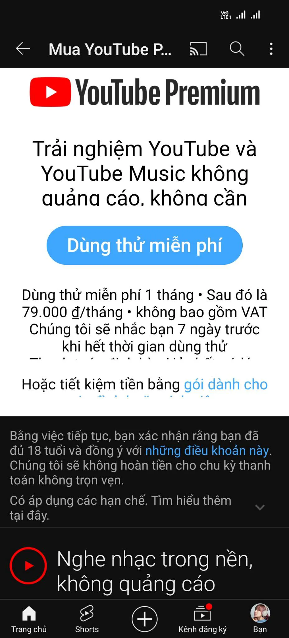 Hướng dẫn mua YouTube Premium tại Việt Nam: chặn quảng cáo YouTube, xem video dưới nền