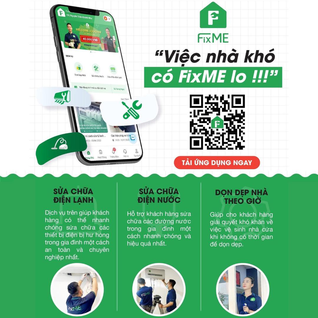 Thêm tân binh FixME tham gia thị trường app sửa chữa điện nước, dọn dẹp nhà cửa tại Việt Nam
