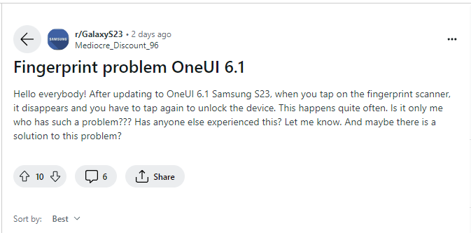 Galaxy S23 Series gặp loạt lỗi lạ khi lên OneUI 6.1