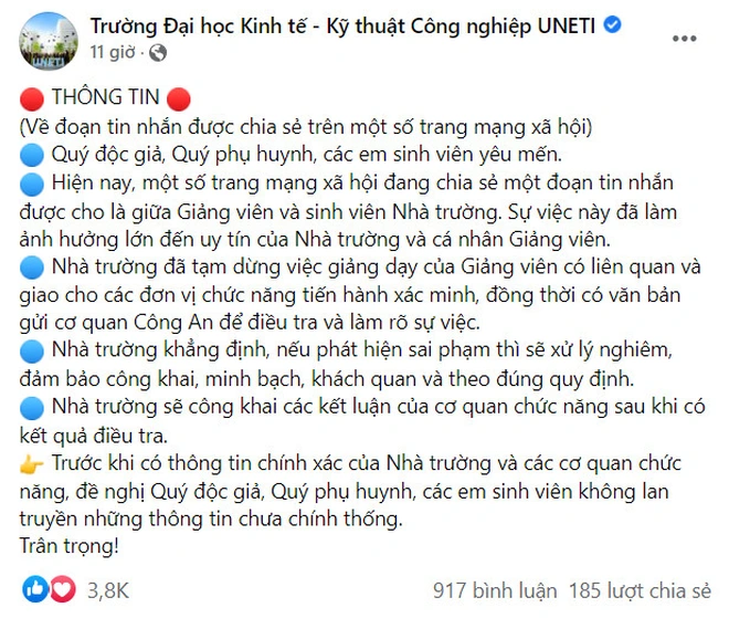 Xôn xao giảng viên gạ nữ sinh vào khách sạn: Nhà trường rà soát sinh viên