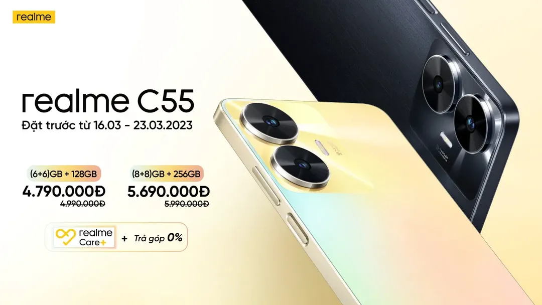 Samsung gọi realme trả lời: ra mắt ngay realme C55 với Mini Capsule như Dynamic Island, camera 64MP, ROM 256GB, giá chưa đến 6 triệu