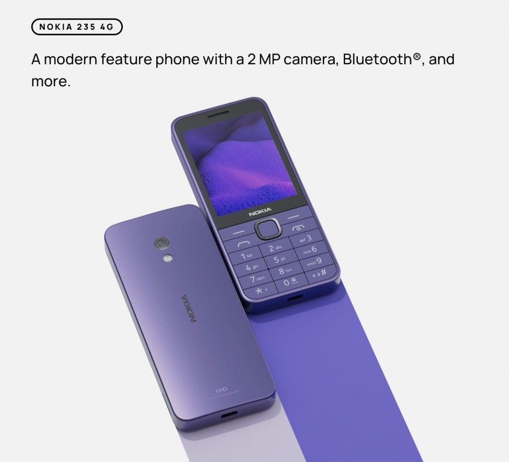 Nokia vẫn đắm đuối với điện thoại cục gạch, ra liền lúc ba chiếc Nokia 215 4G, 225 4G và 235 4G, có 4G, chip Unisoc, hệ điều hành S30+