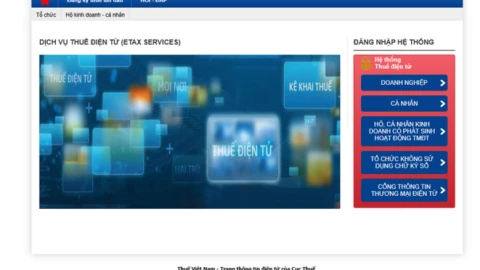 Góp ý với Cục Thuế: Giao diện web đã quá lỗi thời, nên sửa để người nộp thuế dễ dàng thao tác