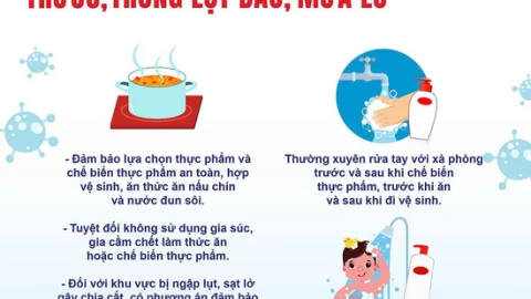 Khuyến cáo phòng, chống một số bệnh thường gặp trong và sau mưa lũ, ngập lụt