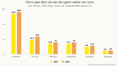 Người Việt chi 16 tỷ USD mua sắm qua các sàn online