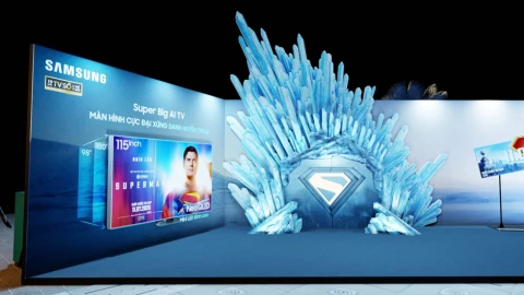 Samsung mở minigame checkin cùng Superman, trúng TV Samsung AI 98 inch trị giá 75 triệu ngay tại Việt Nam