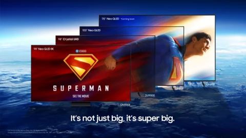 Samsung hợp tác cùng Warner Bros. và DC Studios mang đến trải nghiệm điện ảnh “Superman” trên màn hình TV cực đại tới 115 inch
