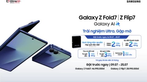 Đặt trước Galaxy Z Fold7 | Z Flip7 tại Di Động Việt: “Lật gập trúng quà” với tổng giá trị giải thưởng đến 100 triệu đồng