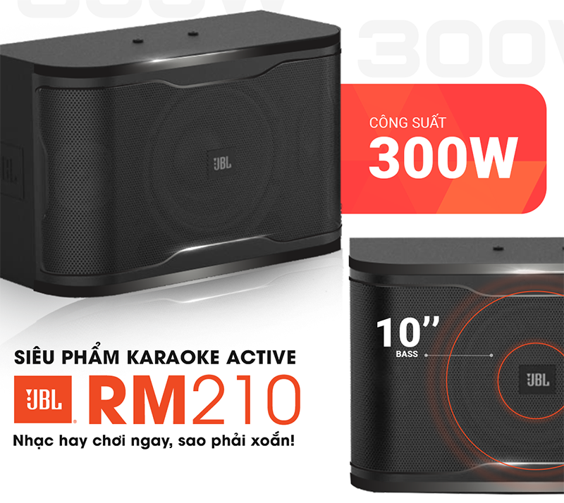 Loa karaoke JBL RM 210 tích hợp ampli ra mắt ở Việt Nam