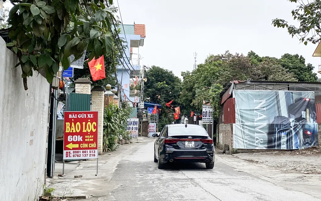 Làng trông xe đi sân bay ở Hà Nội