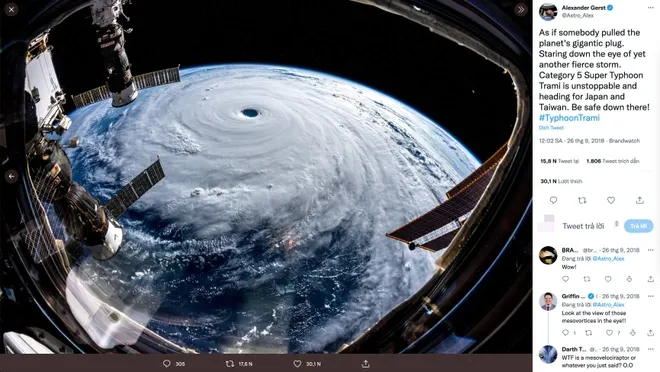 Nhiều người đang chia sẻ nhầm ảnh của bão Noru