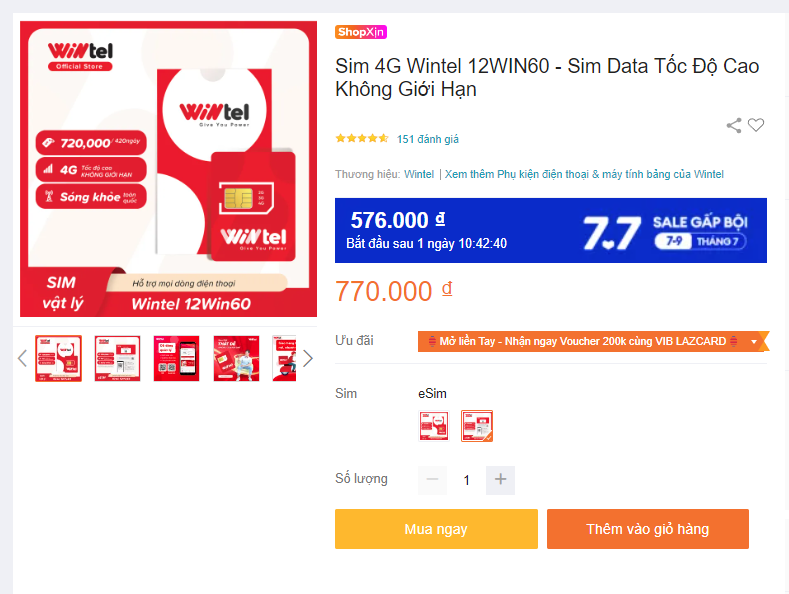 Deal hot công nghệ hôm nay: Sim 4G Wintel không giới hạn dung lượng tốc độ cao, loa LG XBOOMGo PL7/PL7W giảm tới 50%