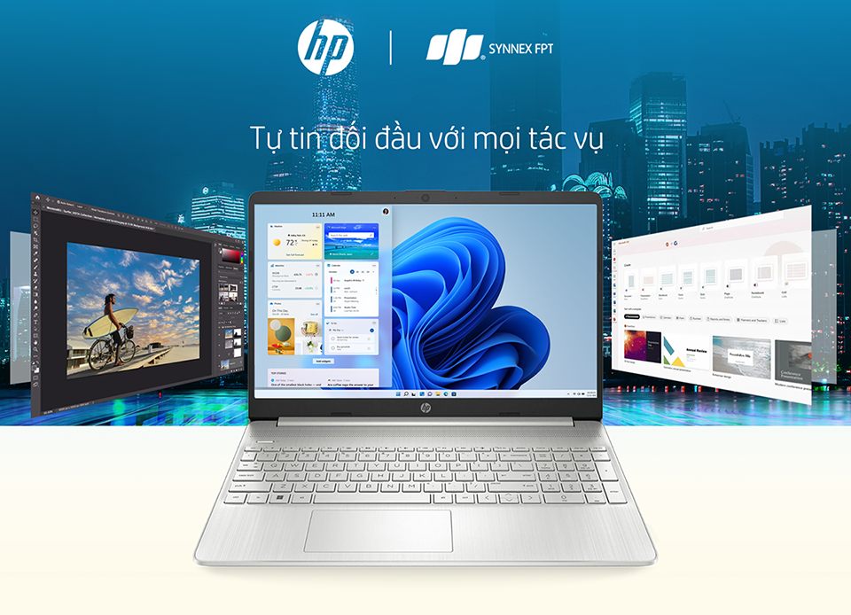 HP 15s i3 ra mắt: laptop đa nhiệm nhỏ nhắn, pin dùng tới 10 giờ