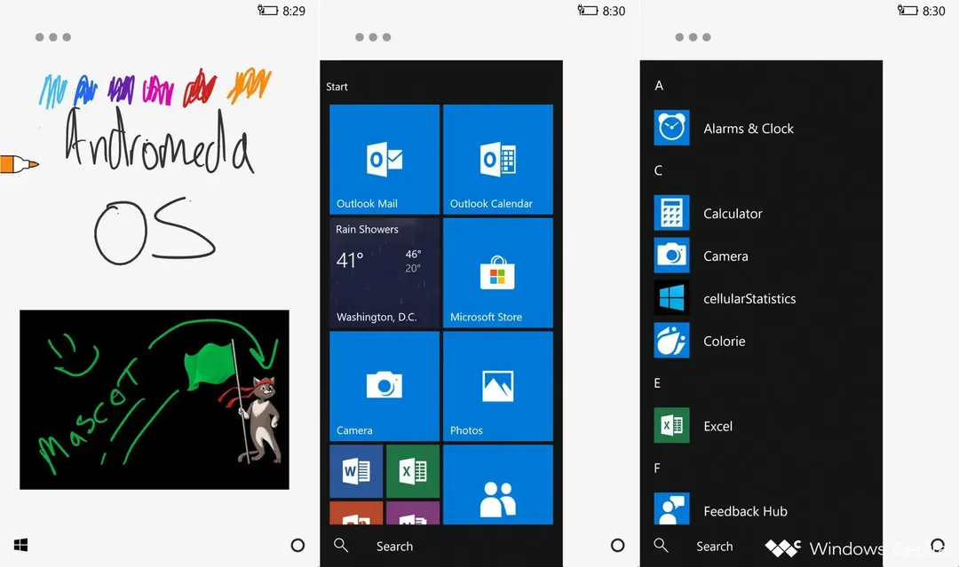 Microsoft từng phát triển hệ điều hành Windows cho điện thoại 2 màn hình nhưng đã hủy bỏ