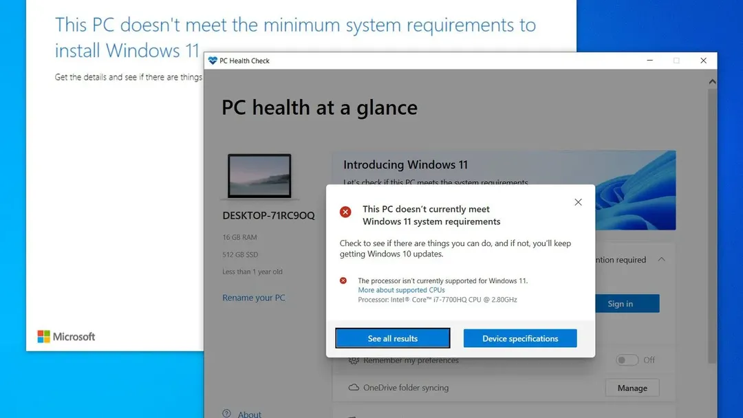 Điều gì sẽ xảy ra với thiết bị không đủ điều kiện lên Windows 11?