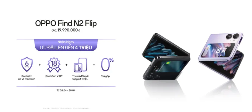 OPPO Find N2 Flip đánh dấu cột mốc lần đầu bước chân vào thị trường điện thoại gập tại Việt Nam