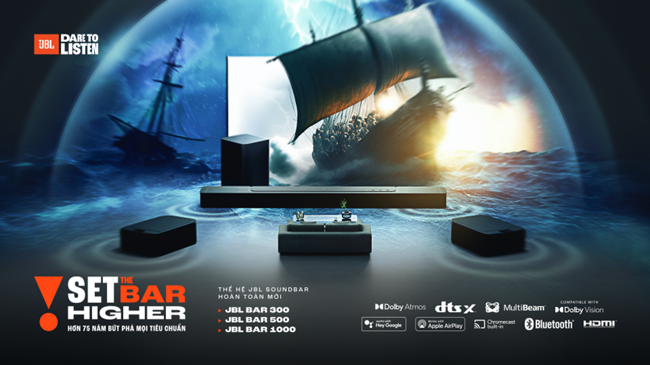 JBL tung liền lúc 3 chiếc loa Soundbar mới tại Việt Nam: âm thanh 3D, Dolby Atmos, giá chỉ từ 9,9 triệu đồng