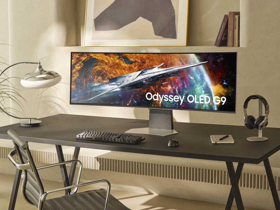 Samsung Odyssey OLED G9 ra mắt toàn cầu: “trùm cuối” màn hình OLED chuyên game, 49 inch, 32:9, cong 1800R, Dual QHD, 240Hz, 0.03ms
