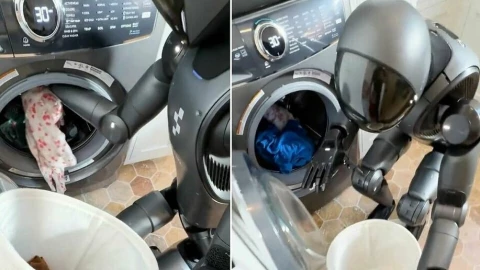 Xuất hiện robot hình người biết bỏ quần áo vào máy giặt một cách thuần thục, nghề giúp việc sắp không còn an toàn nữa rồi