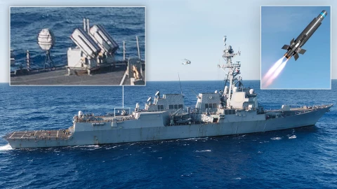 USS Bainbridge lần đầu lộ bệ phóng tên lửa chống UAV Coyote Block 2