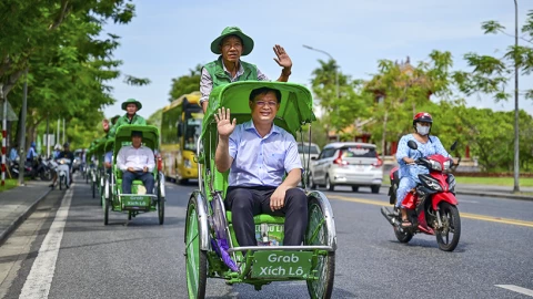 Grab bắt đầu thử nghiệm dịch vụ Grab Xích Lô tại Huế