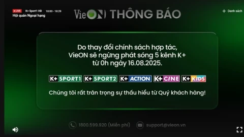 Một loạt dịch vụ cắt kênh K+