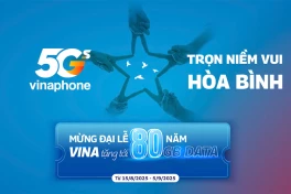 Cách nhận 80GB data miễn phí nhân dịp 2/9 của nhà mạng VinaPhone