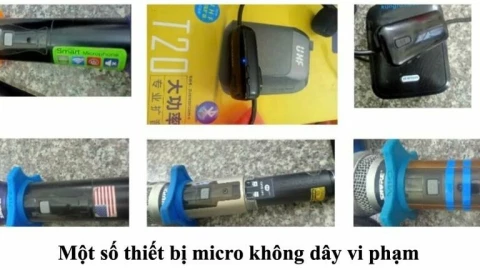 Hơn 70 quán karaoke, hộ gia đình bị phạt vì dùng micro không dây "lậu"