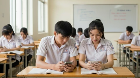 Hà Nội yêu cầu thu điện thoại của học sinh trước giờ học