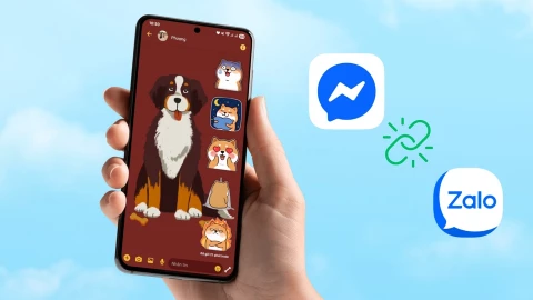 Cách gửi sticker Zalo trên Messenger
