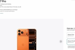 Giá bán iPhone 17 Pro và giá bán iPhone 17 Pro Max tại Việt Nam chính thức từ Apple, cao nhất gần 64 triệu đồng