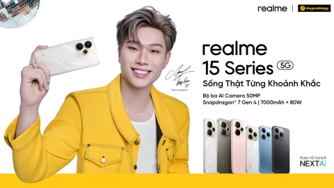 realme 15 Series sắp ra mắt tại Việt Nam, lần đầu tiên tích hợp cả AI chỉnh sửa ảnh bằng giọng nói
